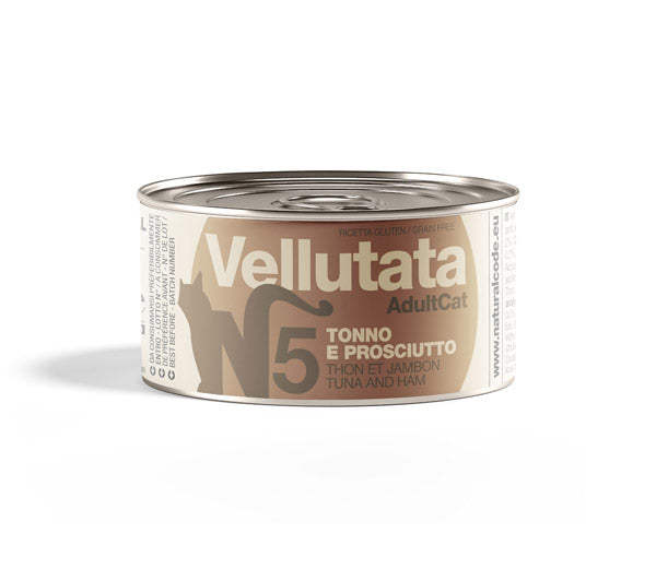 Alimento umido Natural Code Vellutata Tonno e Prosciutto 85 g per gatti adulti Alimento umido Natural Code Vellutata Tonno e Prosciutto 85 g per gatti adulti
